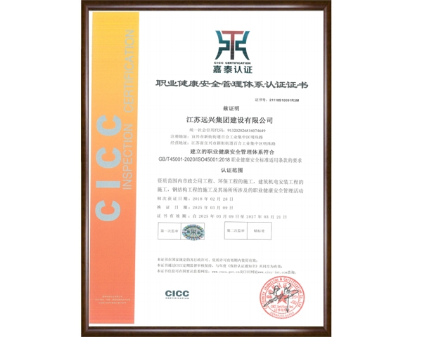 ISO (职业健康安全管理体系认证)