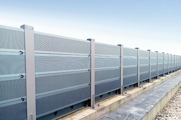 Why do residential noise barriers use gray more
