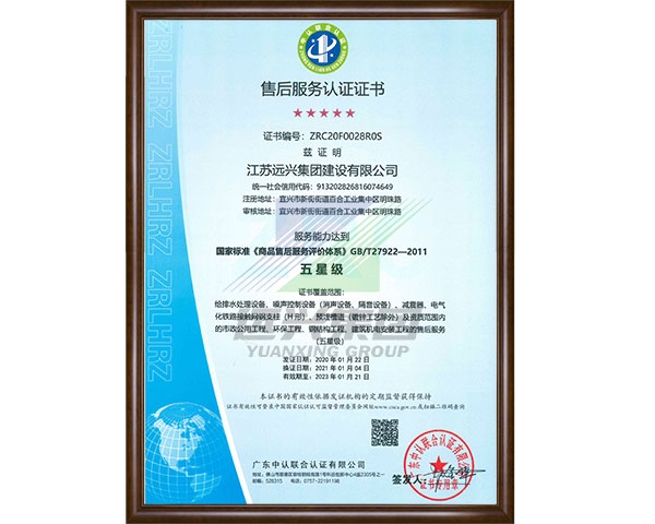 Five star after sales service